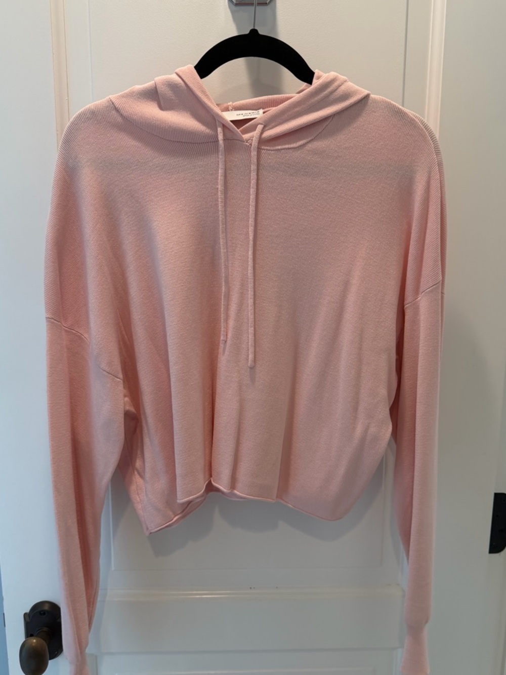 ZARA pink hooded sweater size M